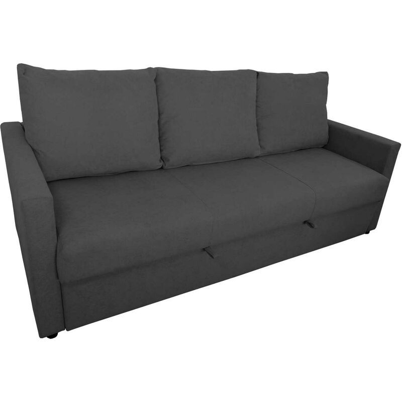 Sofa Cama Gonzalo color antracita mueblix.com 3 plazas modernos confortable asientos espuma alta