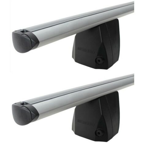 Barres De Toit Menabo Pour Peugeot 208 II (06/2019-) - Pack Complet Acier Noir, Pieds Et Kit Fixation Inclus - 2