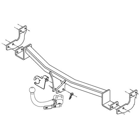 Attelage Démontable Pour Citroën C5 Et Peugeot 407 - Kit Complet Avec Câblage, Capacité 1800 Kg