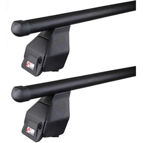Barres De Toit Menabo Pour Peugeot 208 II (06/2019-) - Pack Complet Acier Noir, Pieds Et Kit Fixation Inclus - 3
