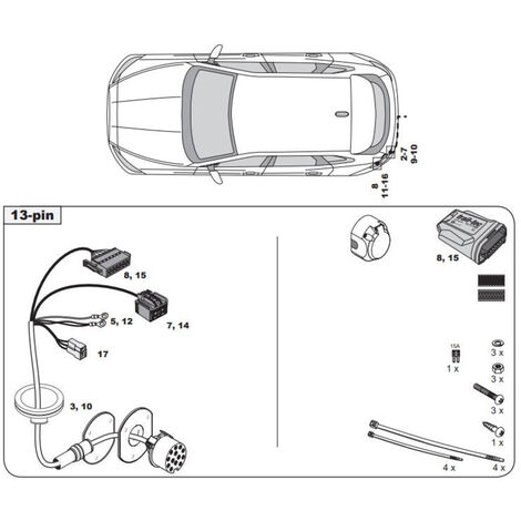 Faisceau Attelage 13 Broches Pour Range Rover Sport (08/2013 à 05/2022) - Marque Trail-Tec - Installation Facile - 11