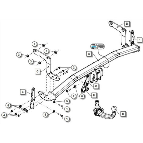 RIDIGO Attelage Amovible Pour Peugeot 5008 2 II Avec Une Roue
