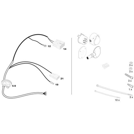 FAISCEAU SPECIFIQUE 7 BROCHES POUR TOYOTA RAV 4 (02/13-)