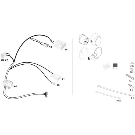 FAISCEAU SPECIFIQUE 13 BROCHES POUR TOYOTA RAV 4 (02/13-)