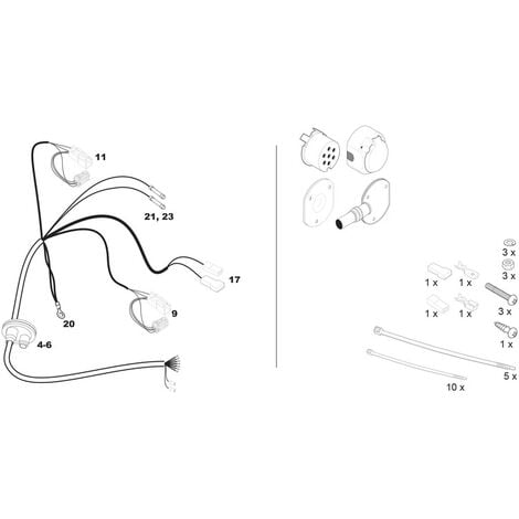FAISCEAU SPECIFIQUE 7 BROCHES POUR TOYOTA YARIS (07/14-)