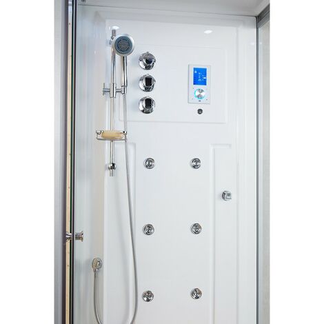 Combi Sauna Infrarouge Douche Hammam Boreal® IR-H 180G BLACK - gauche