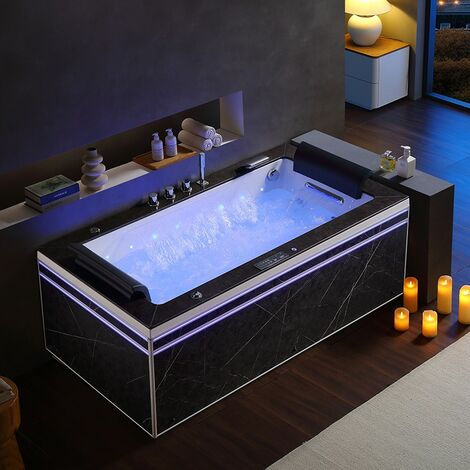 Baignoire balneo Thérapeutique ALTESS BLACK 180 2 places ARCHIPEL® - 180x90 (1/5)