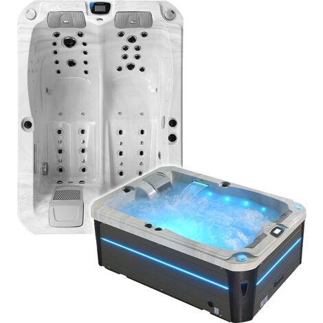 Spa 2 places allongées Archipel® GT2 PRO MAX BLANC MARBRE LED- Spa Thérapeutique Balboa 210x148