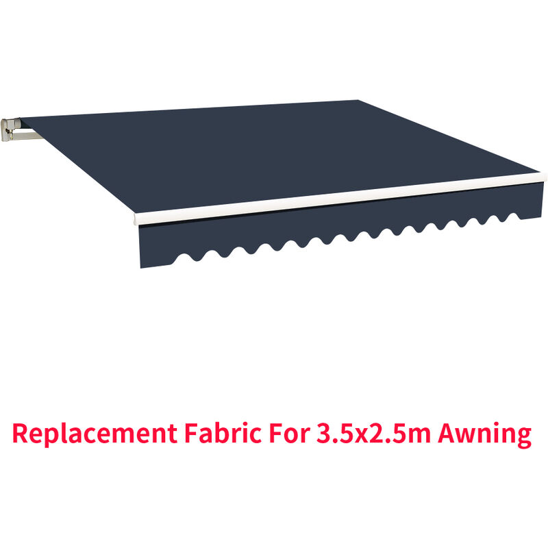 Greenbay 3.5 x 2.5m Patio Outdoor Garden Canopy Awning Sun Shade Shelter Replacement Fabric Blue