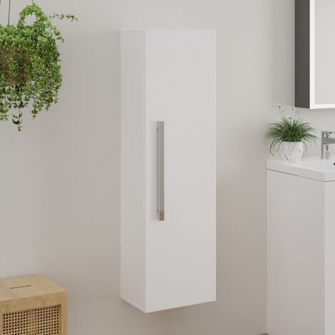 1200mm Tall Unit White Storage Bathroom Furniture (1/4)