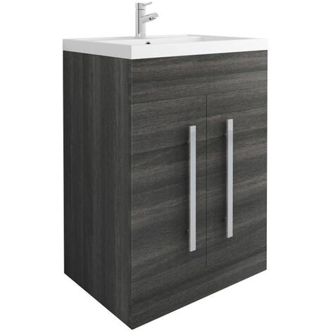 600mm Vanity Unit with Basin Bathroom Furniture Charcoal