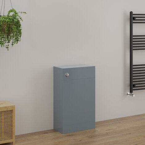 Bathroom Furniture 500mm BTW WC Toilet Unit Gloss Grey (1/3)