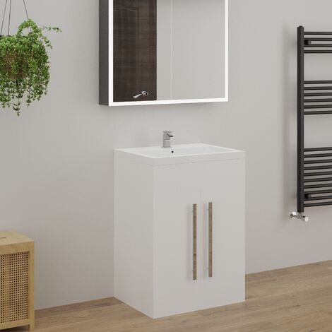 Bathroom Furniture 600mm Sink Basin Vanity Unit White