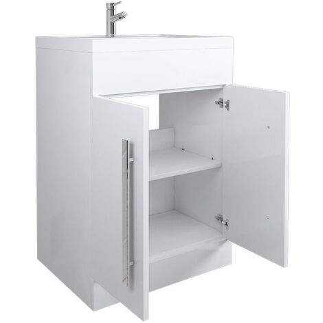 Bathroom Furniture 600mm Sink Basin Vanity Unit White