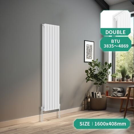 Brenton Flat Double Panel Vertical Radiator - 1600mm X 475mm | Only Radiators