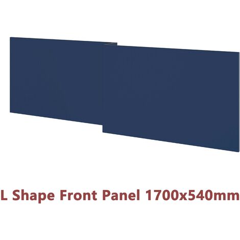 Shower Bathtub MDF Bath Panel Matt Navy Blue 1700mm L Shape Front Panel