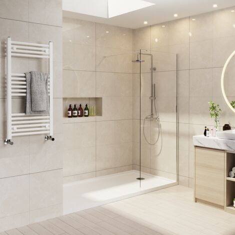 Wetroom Screen Wet Room Shower Enclosure Screen Panel 8mm Easy Clean Glass 700 x 1950mm (1/5)