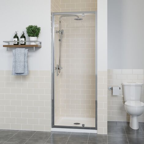 NRG Pivot Shower Enclosure Door Walk In Screen Panel Safety Glass 800mm (1/5)