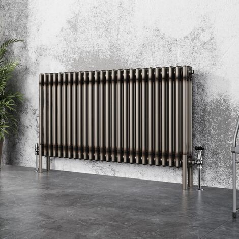 Traditional Cast Iron Style Radiator Raw Metal Central Heating 3 Column 600x1192mm