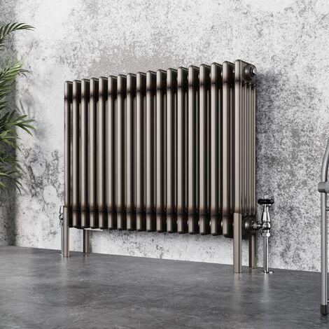 Traditional Cast Iron Style Radiator Raw Metal Central Heating 4 Column 600x830mm