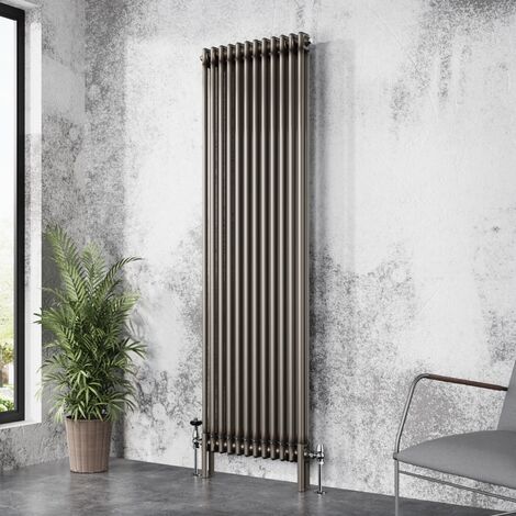 Traditional Cast Iron Style Radiator Raw Metal Central Heating 2 Column 1800x560mm