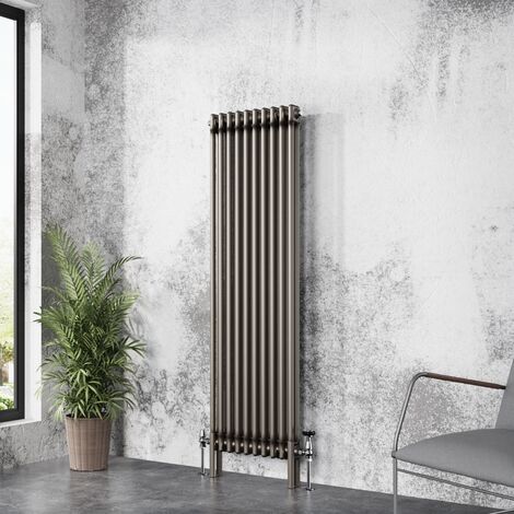 Traditional Cast Iron Style Radiator Raw Metal Central Heating 2 Column 1500x470mm