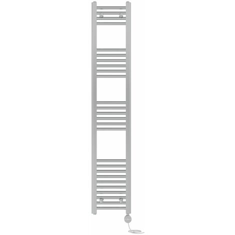 NRG Prefilled Thermostatic Electric Straight Heated Towel Rail Radiator 1600 X 300mm Chrome