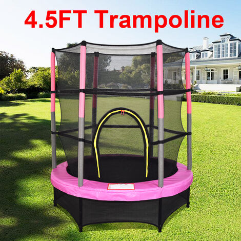 55'' Toddler Trampoline with Safety Enclosure - Pink