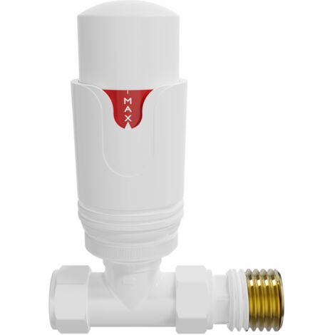 NRG Standard White Straight Thermostatic Radiator Valve Central Heating (1/3)