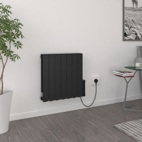 Portable Electric Oil Filled Radiator Wall Mounted Thermostat WiFi Timer Heater Black 1200W (1/5)