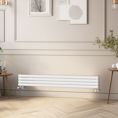 NRG Horizontal Vertical Oval Column Radiator Double Panel Rads White 1800x236 mm (1/5)