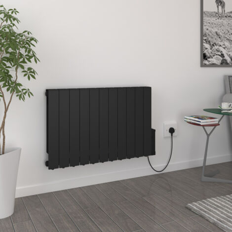 Portable Electric Oil Filled Radiator Wall Mounted Thermostat WiFi Timer Heater Black 2000W (1/5)