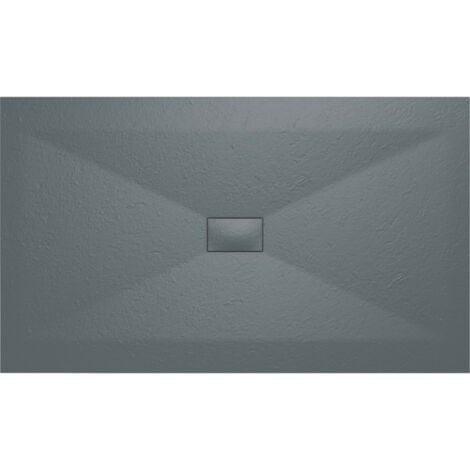 NRG 1700 x 1000mm SMC Anthracite Rectangle Slate Effect Bathroom Shower Tray