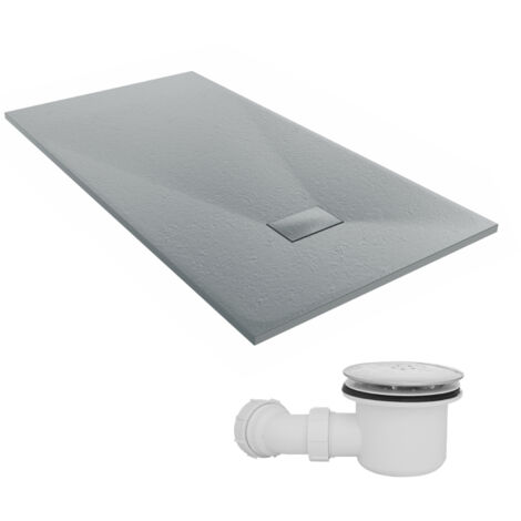 NRG – Rectangle shower tray 1700 x 900mm – Anthracite SMC – Non-slip surface – Lightweight design – Fluidmaster fast flow waste trap (1/5)