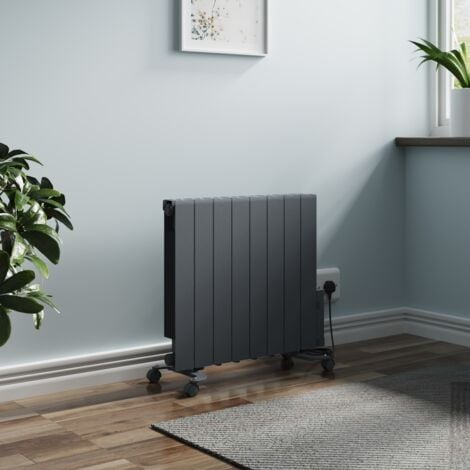 Electric Oil Filled Radiator Thermostat WiFi Timer Wall Mounted