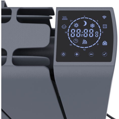 Electric Ceramic Portable Radiator Wall Mounted WIFI Control Heater Anthracite 1000W