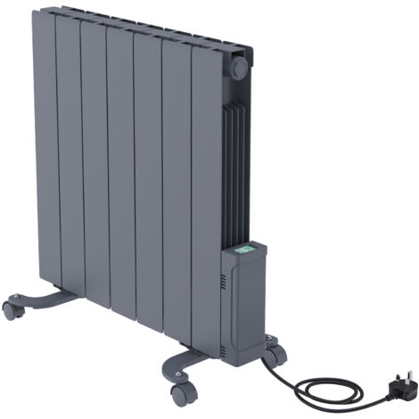 Digital Oil Filled Radiator, 2kW/2000W, Overheat Protection, Black - View #6