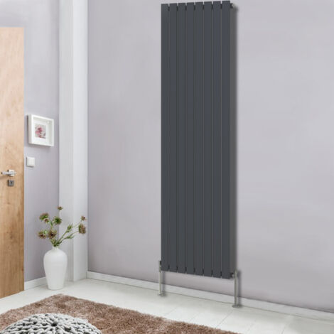 NRG Flat Panel Radiator Designer Column Bathroom Central Heating Anthracite Single 1800x544mm