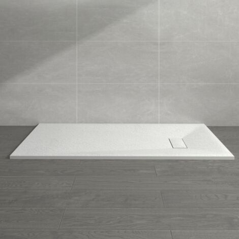 NRG 1800 x 700mm White SMC Rectangle Slate Effect Bathroom Shower Enclosure Tray (1/5)