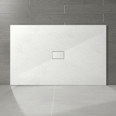 NRG 1700 x 1000mm White SMC  Rectangle Slate Effect Bathroom Shower Enclosure Tray