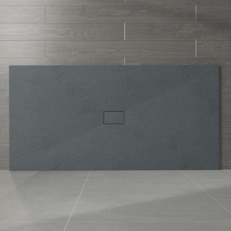NRG 2000 x 1000mm Anthracite SMC Rectangle Slate Effect Bathroom Shower Enclosure Tray (1/5)