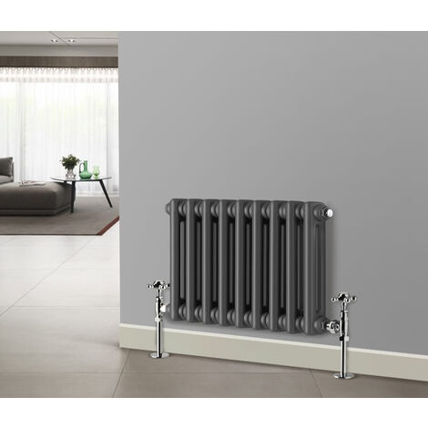 Traditional Radiator Cast Iron Style Radiator 2 Column Anthracite 300 x ...