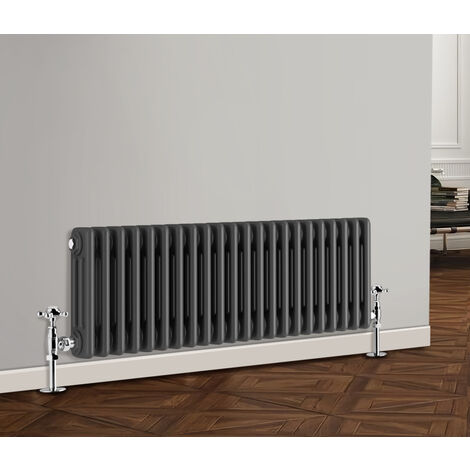 NRG Traditional Cast Iron Style Radiator Horizontal 3 Column Anthracite 300 x 1010mm