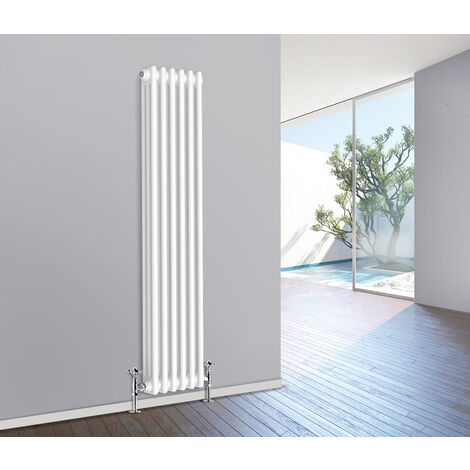 Traditional Radiator Cast Iron Style Radiator 3 Column White 1800 x 290mm (1/5)