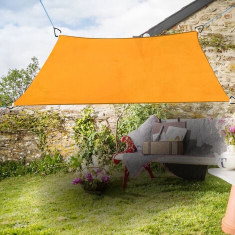 Greenbay Sun Shade Sail Garden Patio Party Sunscreen Awning Canopy 98% UV Block Square Orange 2x2m
