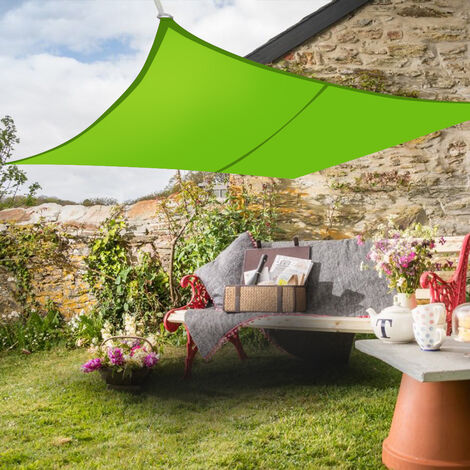 3.6m Sun Shade Sail Garden Canopy Awning 98% UV Block Square Cream Greenbay 