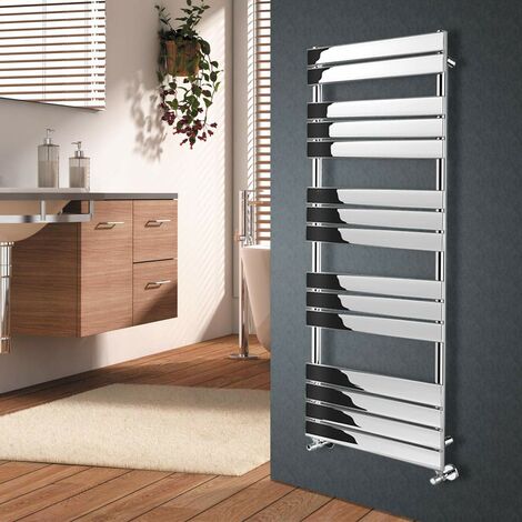 Flat Panel Heated Towel Rail Bathroom Rad Radiator Chrome 1600x600mm