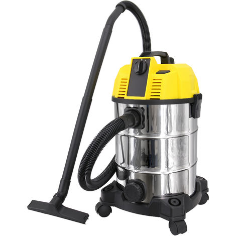 Wet and Dry Vacuum Cleaner, Self-Cleaning & Blowing Vac Cleaners 18KPa Suction 4 in 1 30L Capacity Floor Brush and Crevice Tool Included 1600W