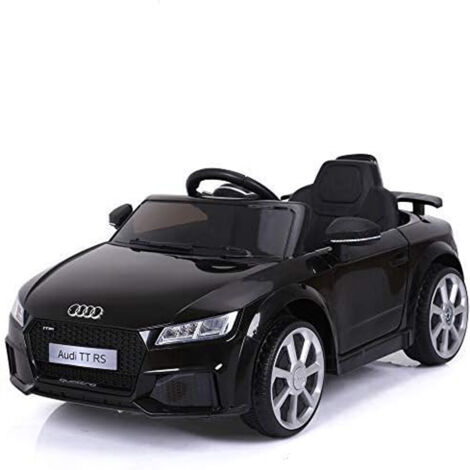 Audi Licensed TT RS 12V OutdoorToys Children's  Battery Operated Rechargeable Kids Electric Ride On Toy Car with 2.4G Parental Remote Control, Black