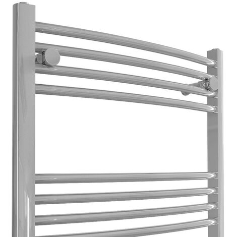 Bathroom Electric Heated Towel Rail 1600 x 600 Curved Manual 700W Chrome